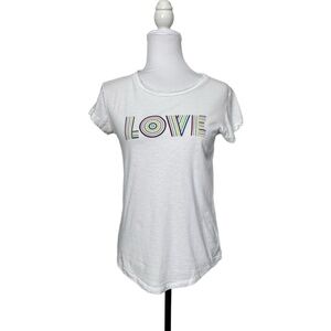 Zadig & Voltaire Tshirt LOVE Graphic‎ Round Neck Short Sleeve Size L